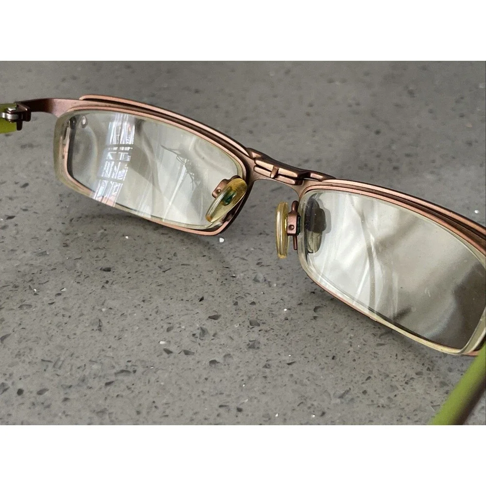 EASYCLIP MOD O1049 BROWN GREEN EYEGLASSES FRAMES ONLY 48-17-140 10 Sunglasses
